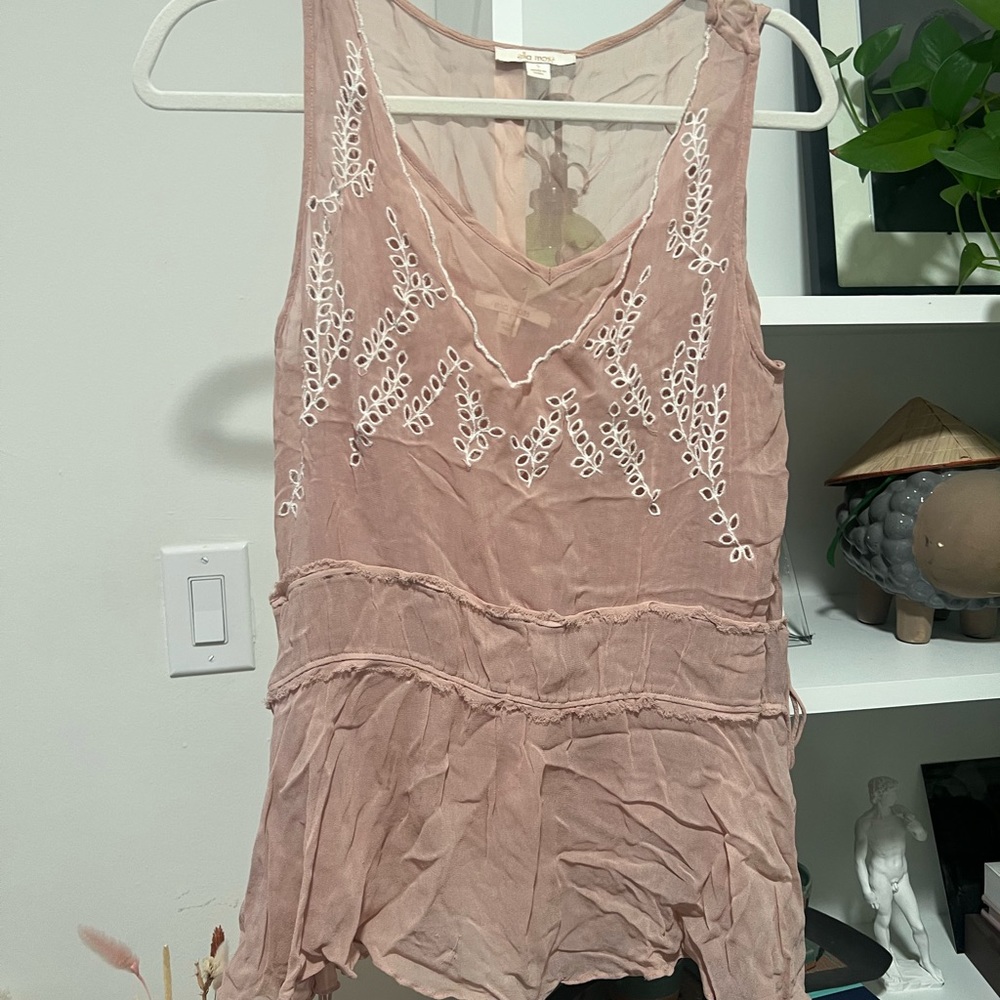 Ella Moss Embroidered Tank Top